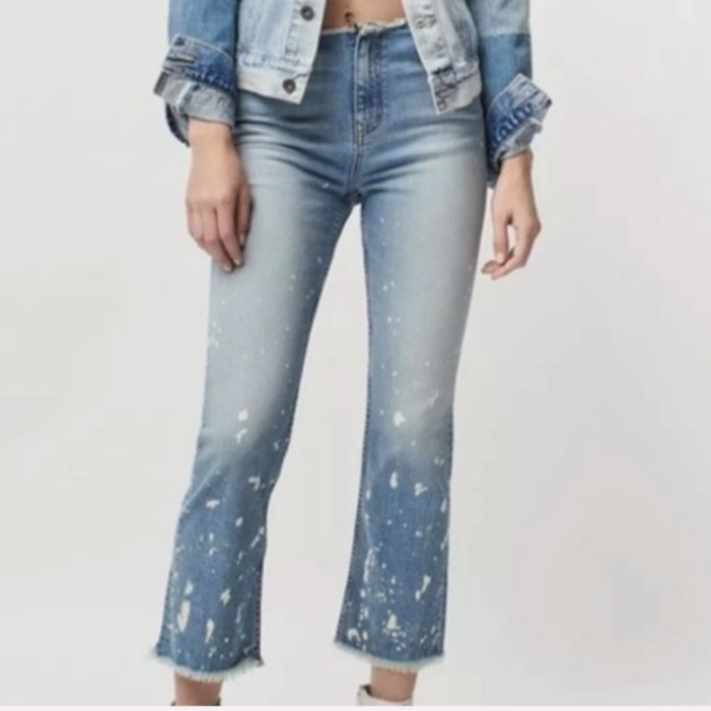 Free People Bleach Raw Cut Jeans